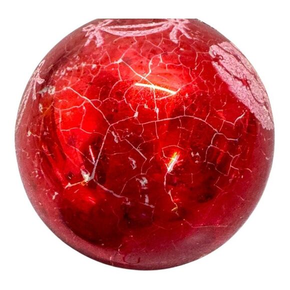 Set 5 West Germany Shiny Brite Christmas Tree Themed Ornaments Vtg Glass Balls - Picture 6 of 12